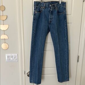 501 Levi Strauss Men’s Jeans, Straight Leg, Button Fly
